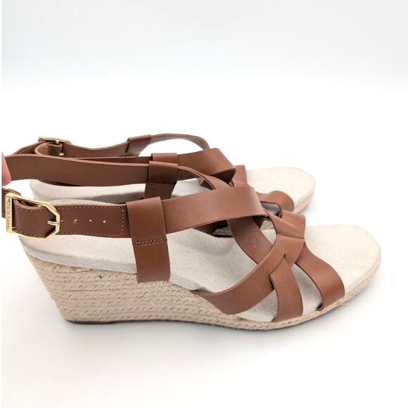 Cole Haan Crystal Slingback Espadrille Wedge Sandal Women's Brown Size US10B - Picture 4 of 11